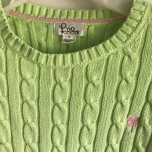 Lilly Pulitzer cable sweater. Lime. Size Medium